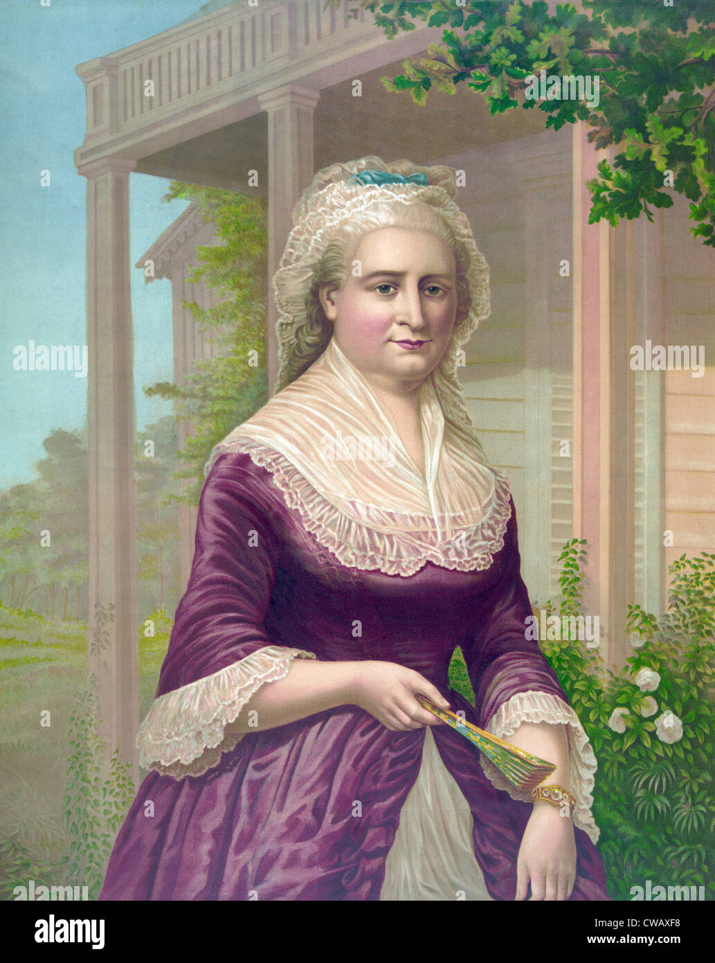 Martha Washington, litografia colorata ca. 1876. Foto Stock