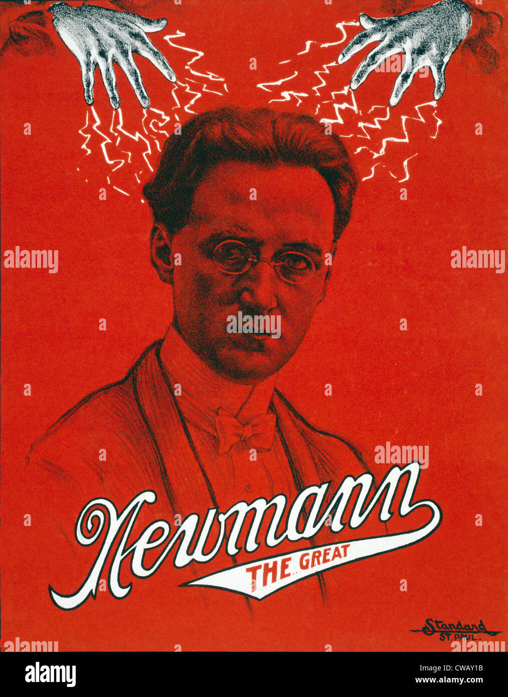 Poster per Newmann il Grande, George Newmann, Ipnotizzatore e stadio mago, circa 1930. Foto Stock