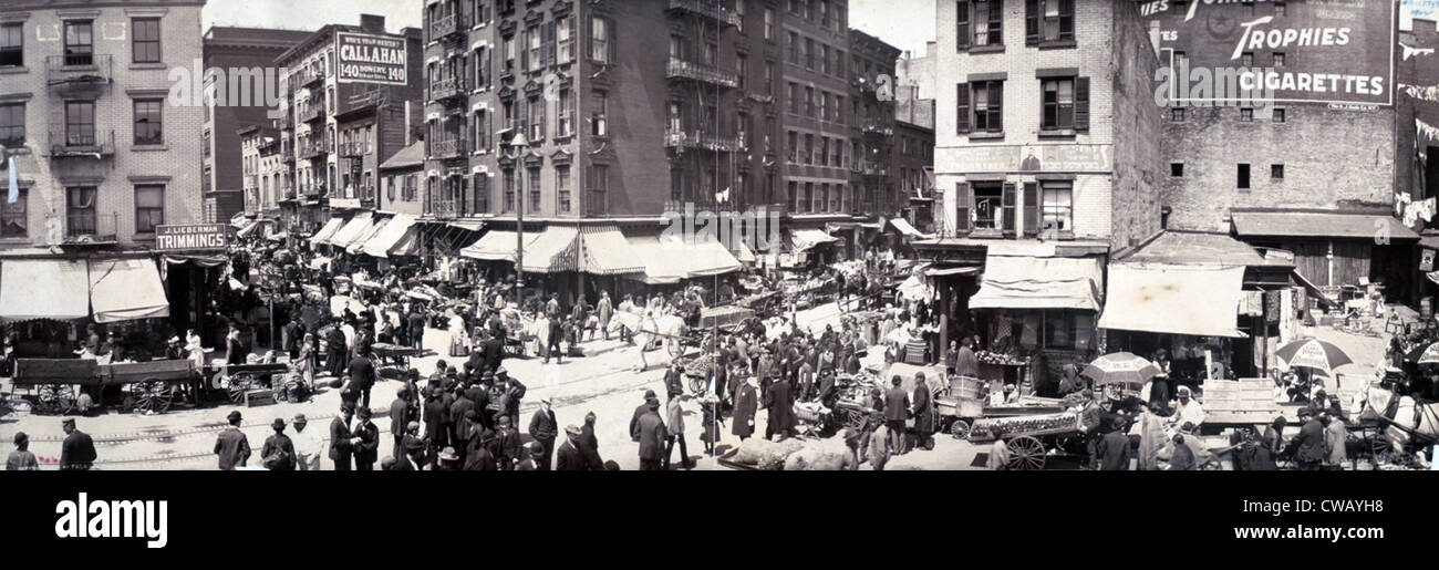 Little Italy, una scena nel ghetto, Hester Street, 1902 Foto Stock