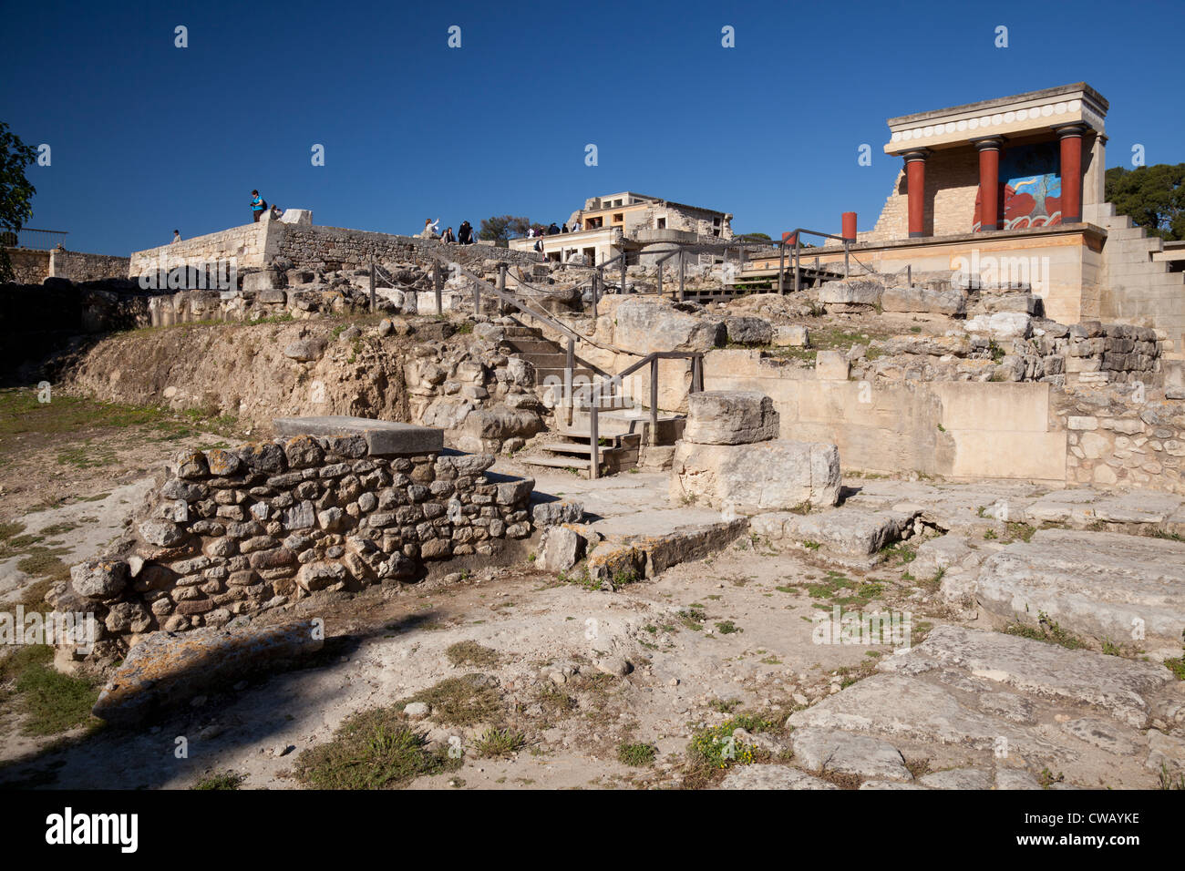 Il Palazzo di Cnosso rovine, Creta, Grecia Foto Stock