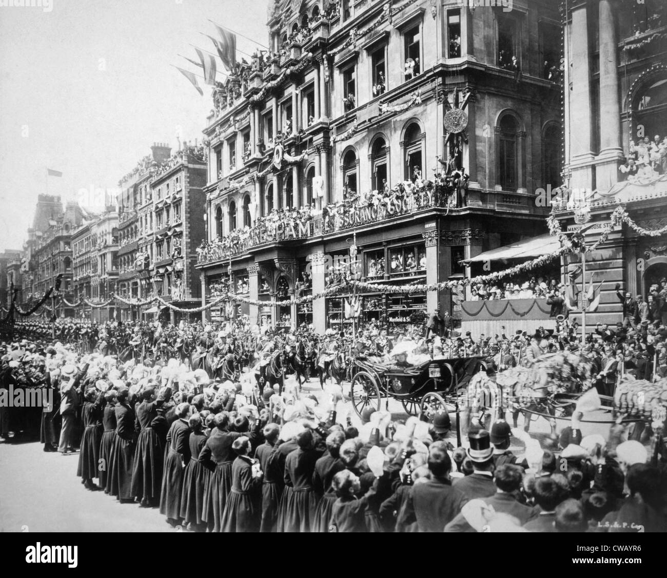 La regina Victoria (1819-1901), ha governato la Gran Bretagna 1837-1901, Victoria nella sua carrozza reale in occasione del cinquantesimo anniversario della sua Foto Stock