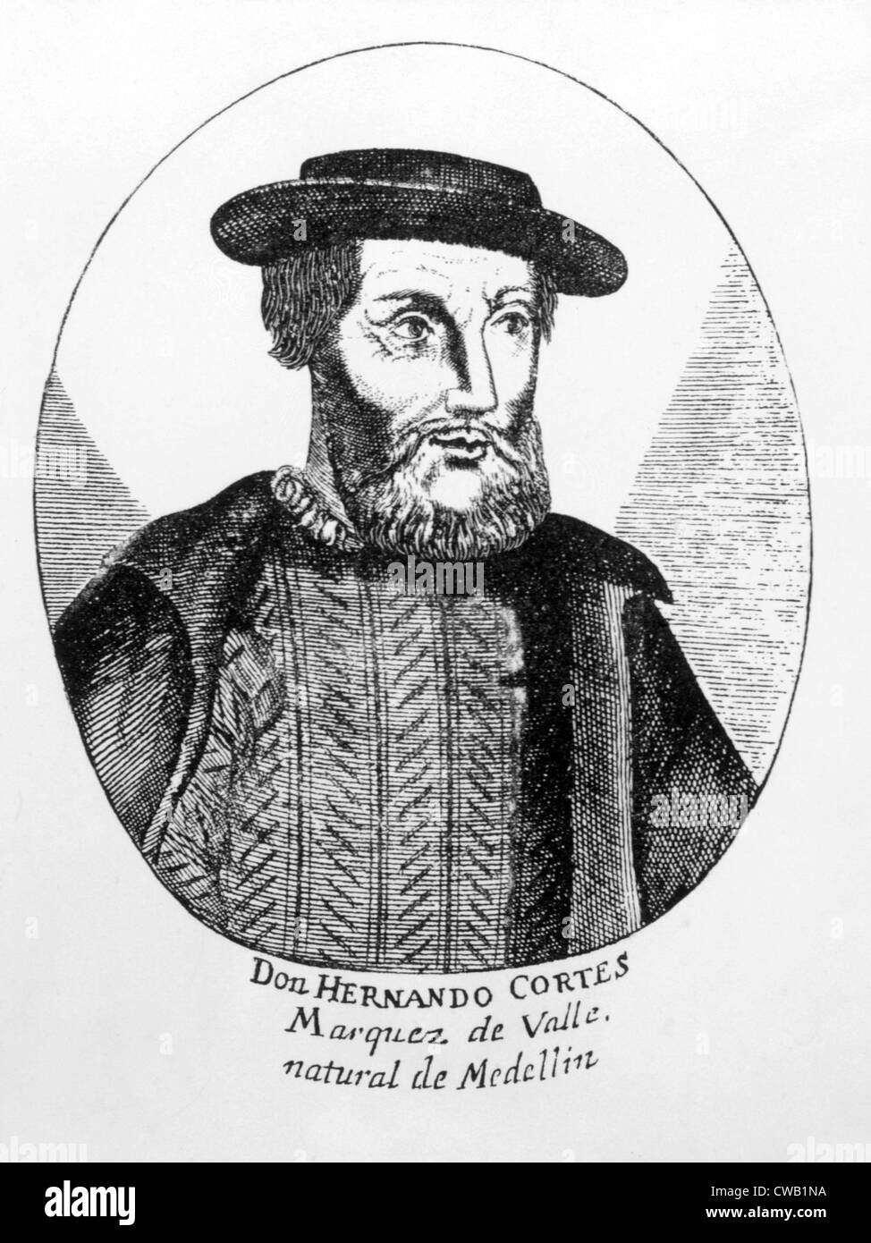 Hernando Cortez (aka Hernàn Cortès) (1485-1547) Foto Stock
