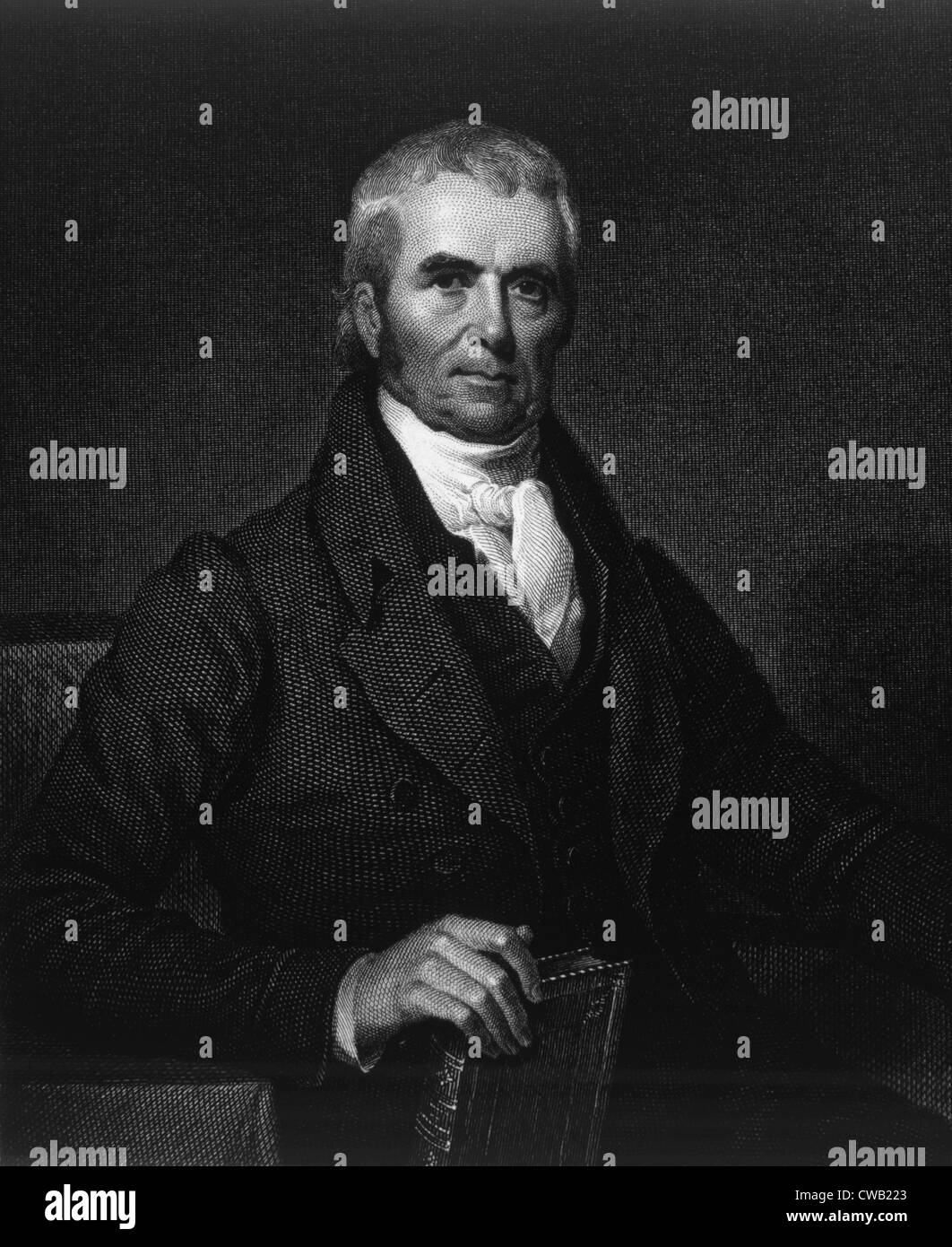 John Marshall (1755-1835), la Corte suprema di giustizia principale (1800-1835), pubblicato da incisione 1859 Foto Stock