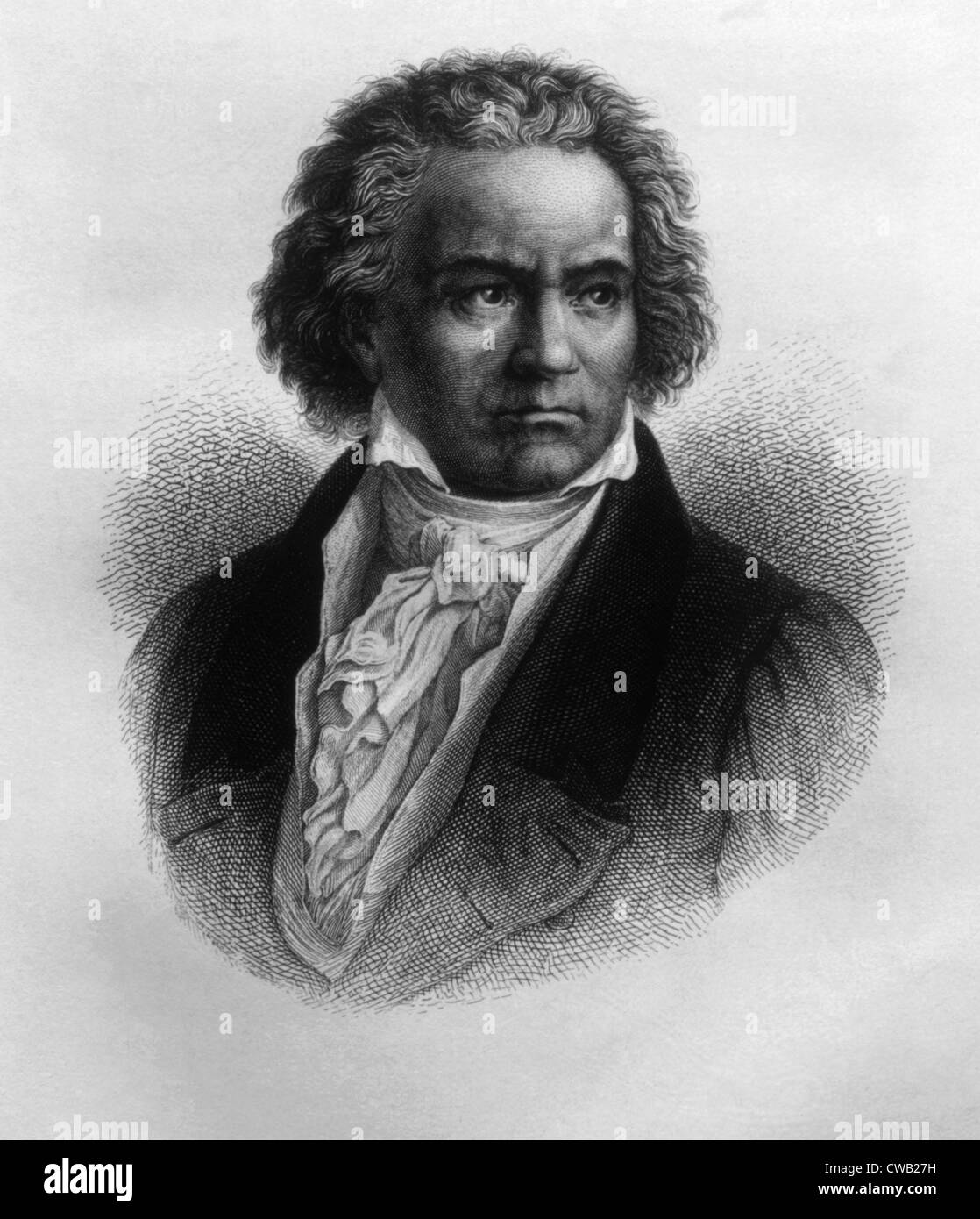 Ludwig van Beethoven (1770-1827), incisione 1873 Foto Stock