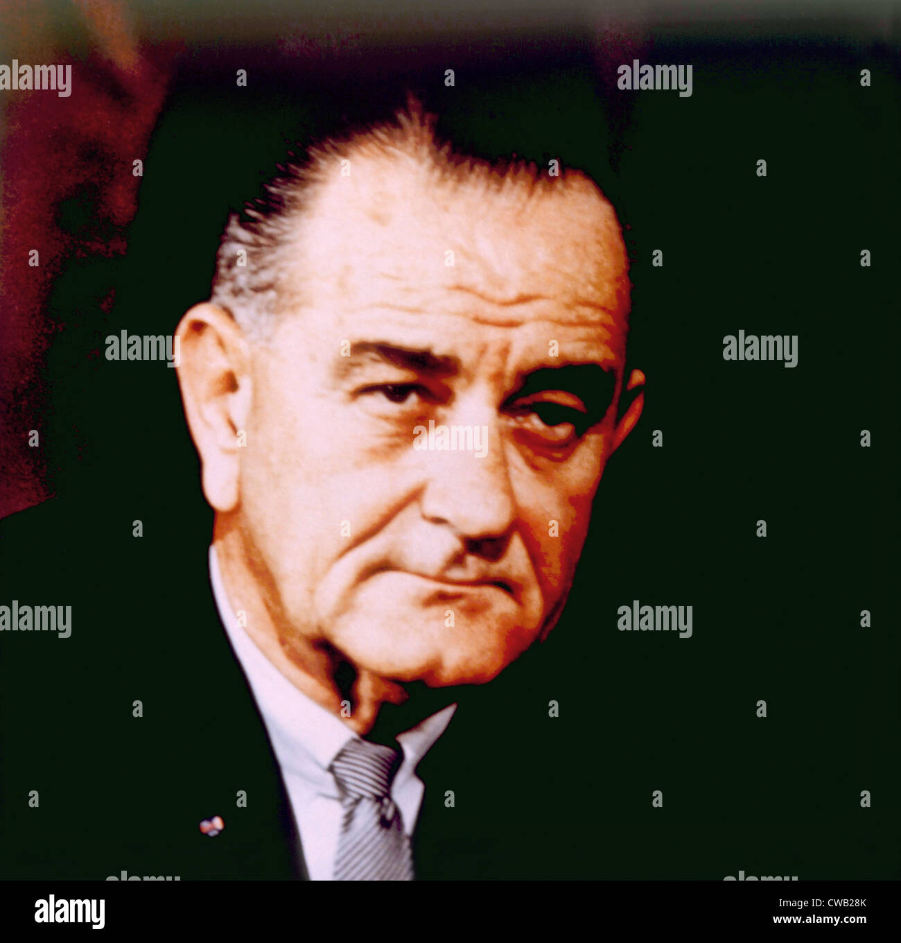 Lyndon B. Johnson (1908-1972), U.S. Presidente (1963-1999), una fotografia dal 1969 Foto Stock