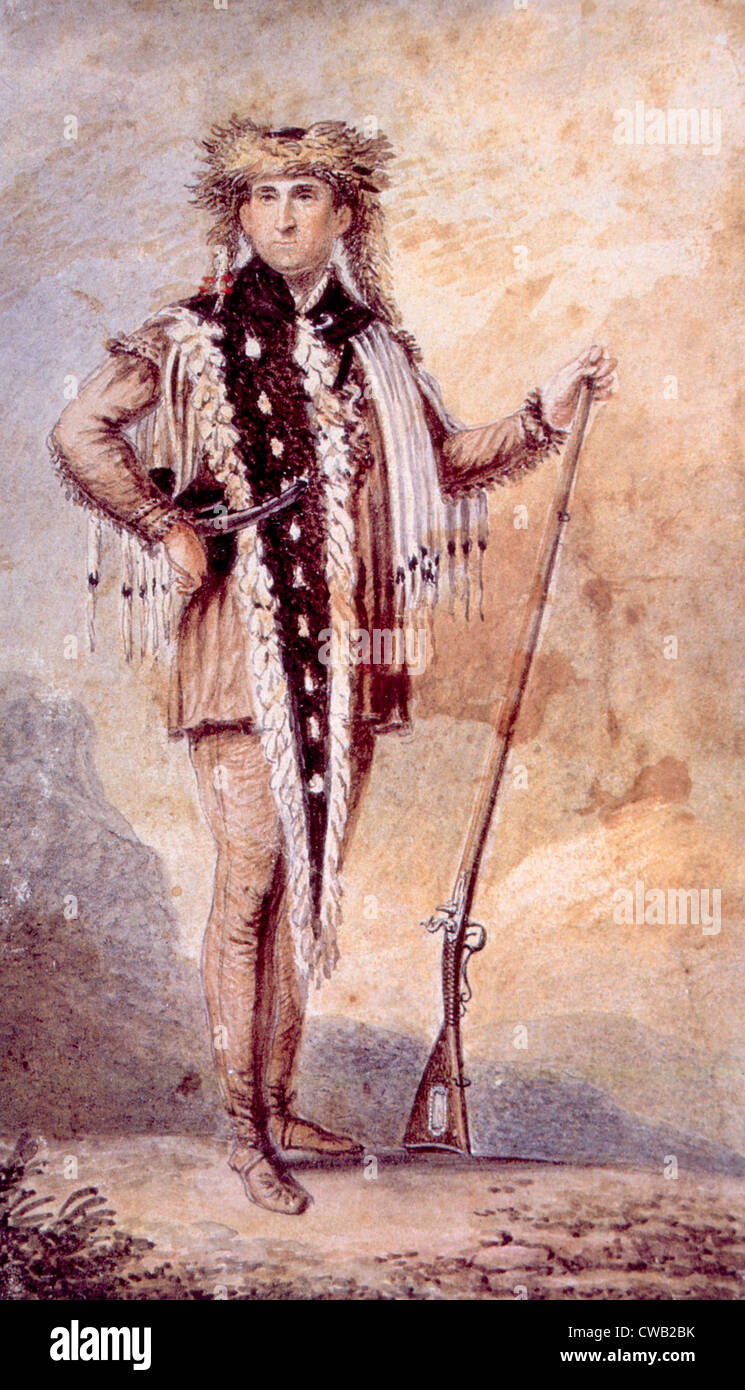 Meriwether Lewis (1774-1809), co-leader del Lewis e Clark Expedition, acquarello di Charles Balthazar Julien Fevret de Foto Stock