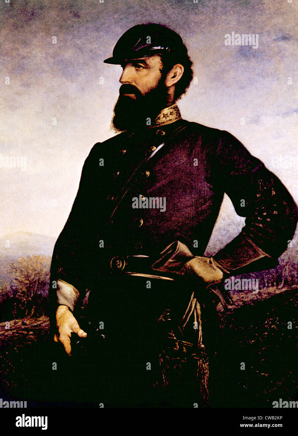 Thomas J. 'Stonewall' Jackson (1824-1863), Confederati generale durante la guerra civile Foto Stock