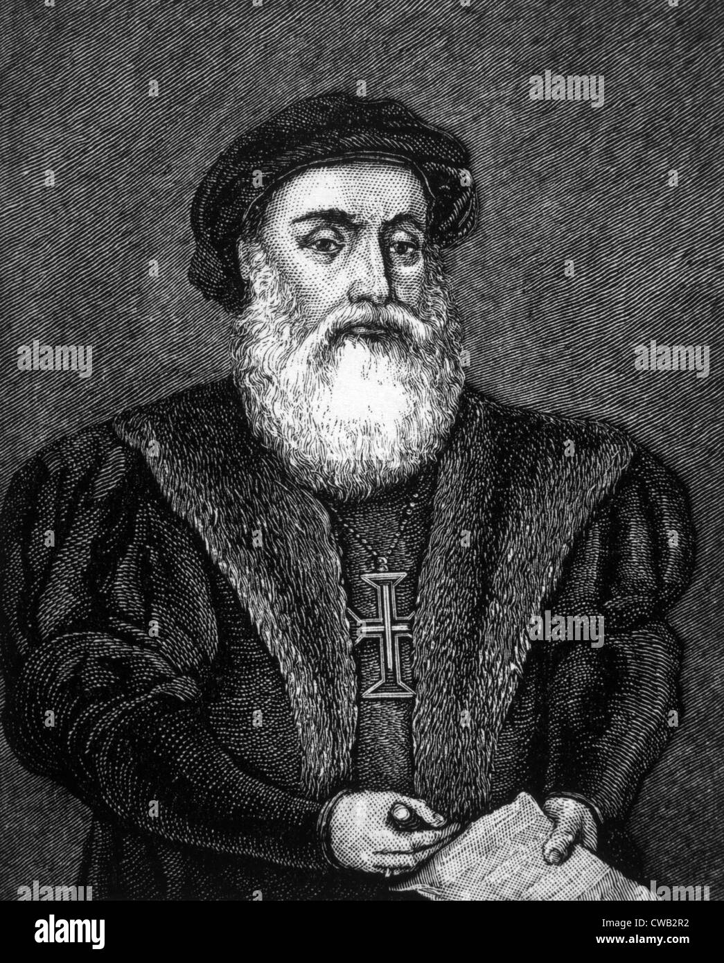Vasco da Gama (ca. 1469-1524), incisione 1883 Foto Stock