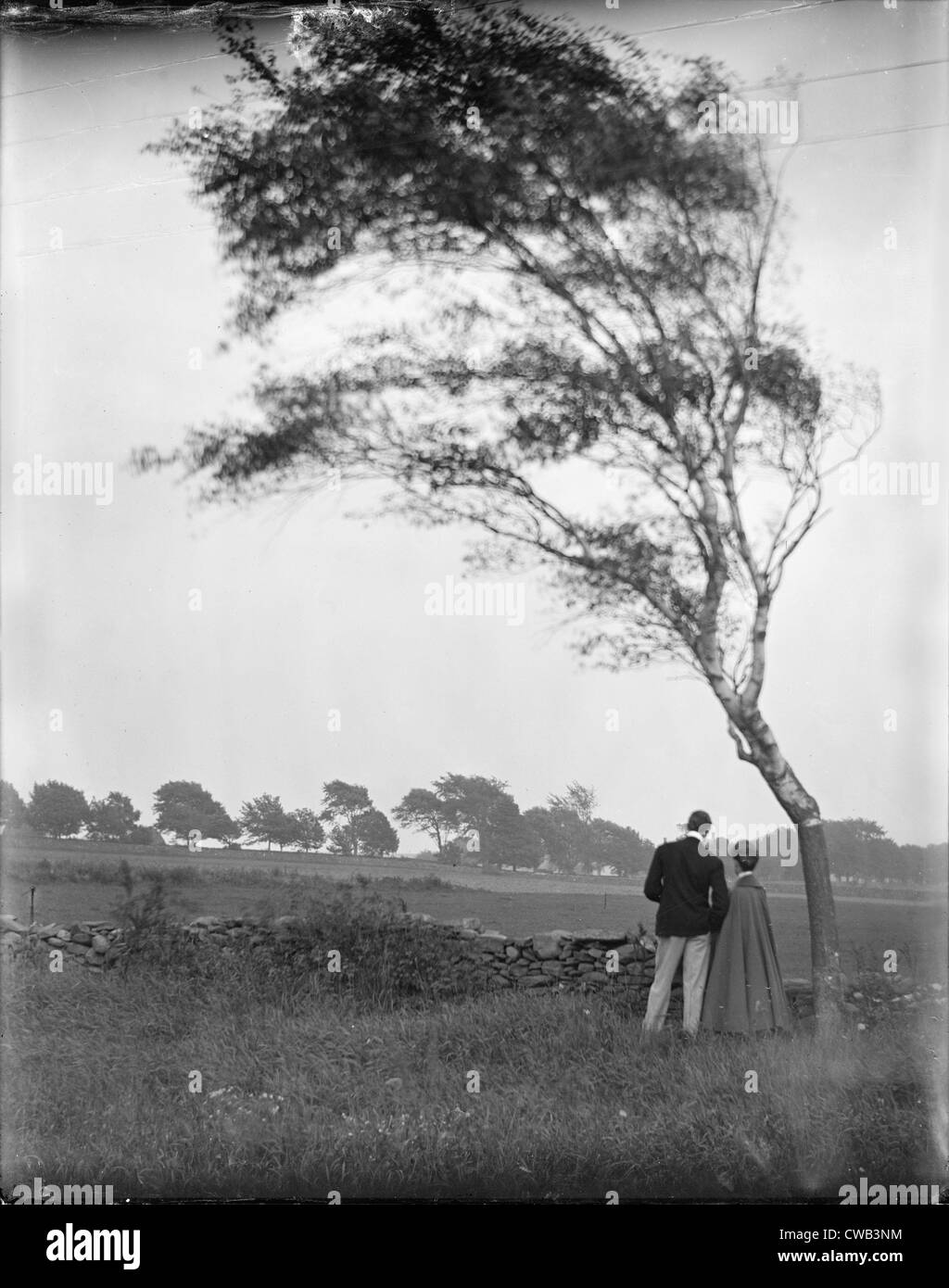 Pastorale, una vista compresi W. Mason Turner e Hermine Kasebier, Newport, Rhode Island, fotografia di Gertrude Kasebier, 1902. Foto Stock