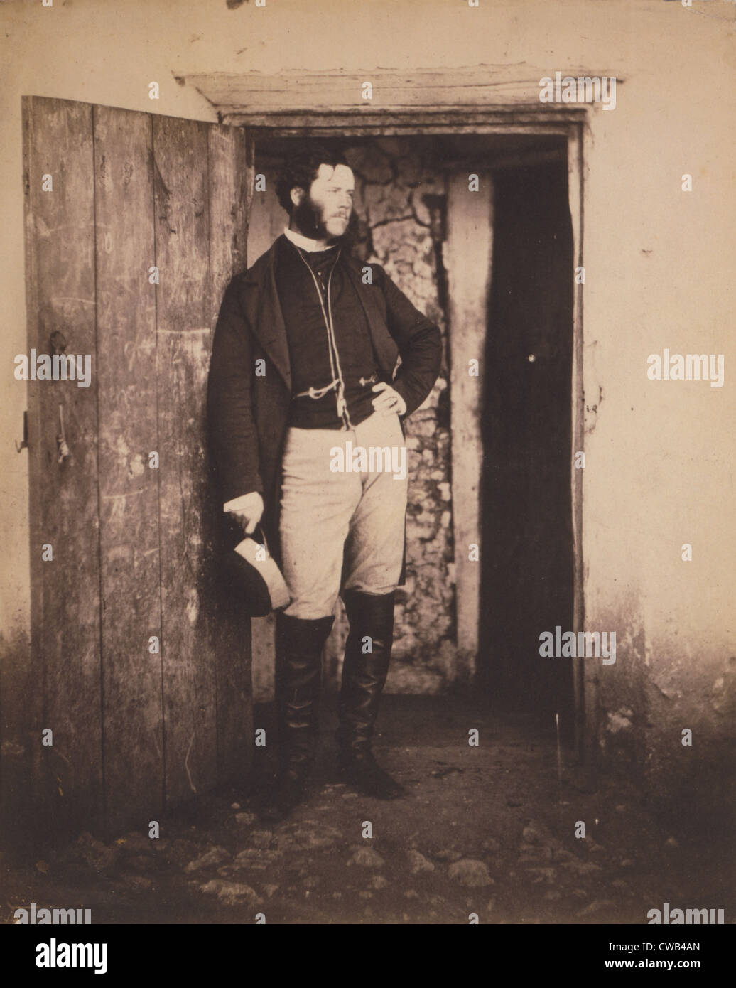 La guerra di Crimea, ritratto del sig. Angelo, postmaster, fotografia di Roger Fenton, 1855. Foto Stock
