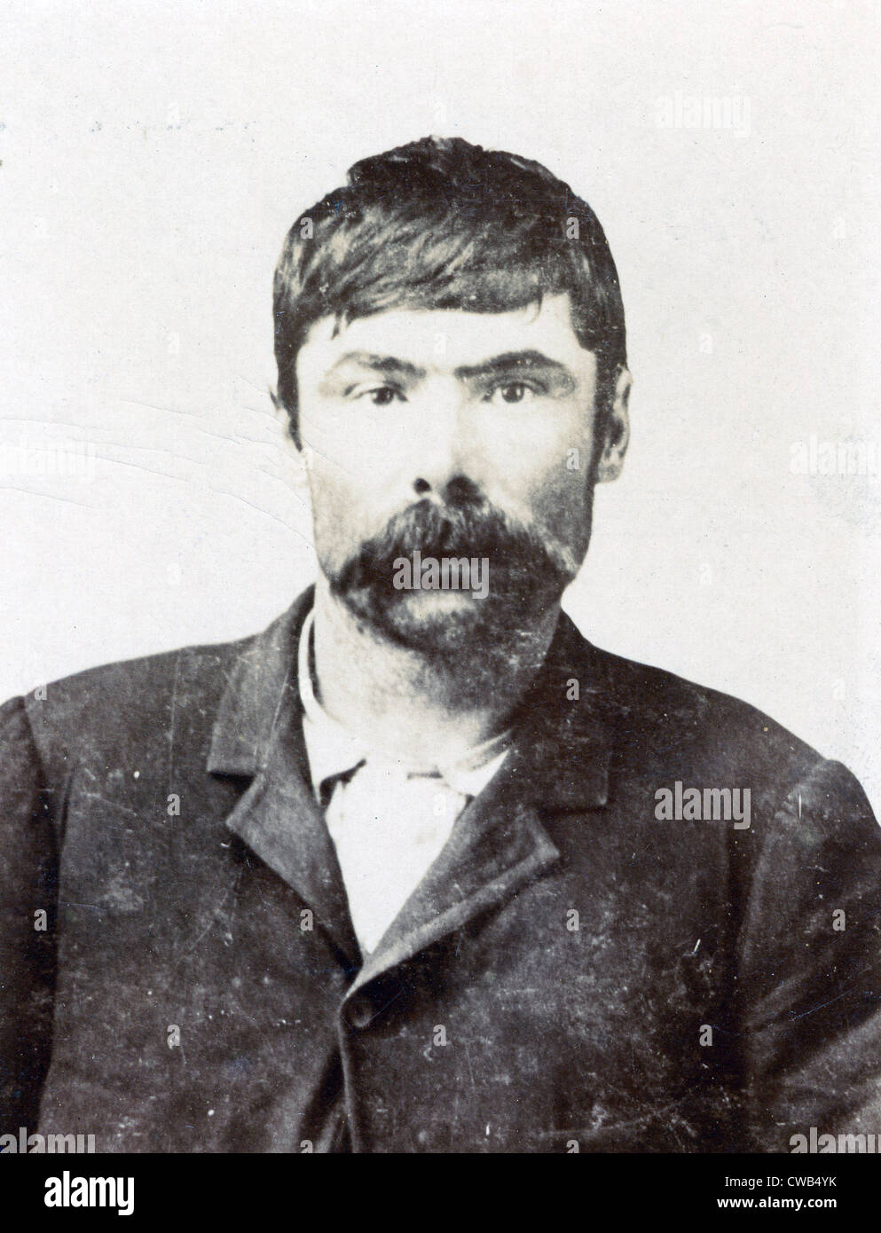 Wild West. Tom O'Day, alias Joe il Cancelliere, membro del foro nella parete pista, ca. 1900 Foto Stock