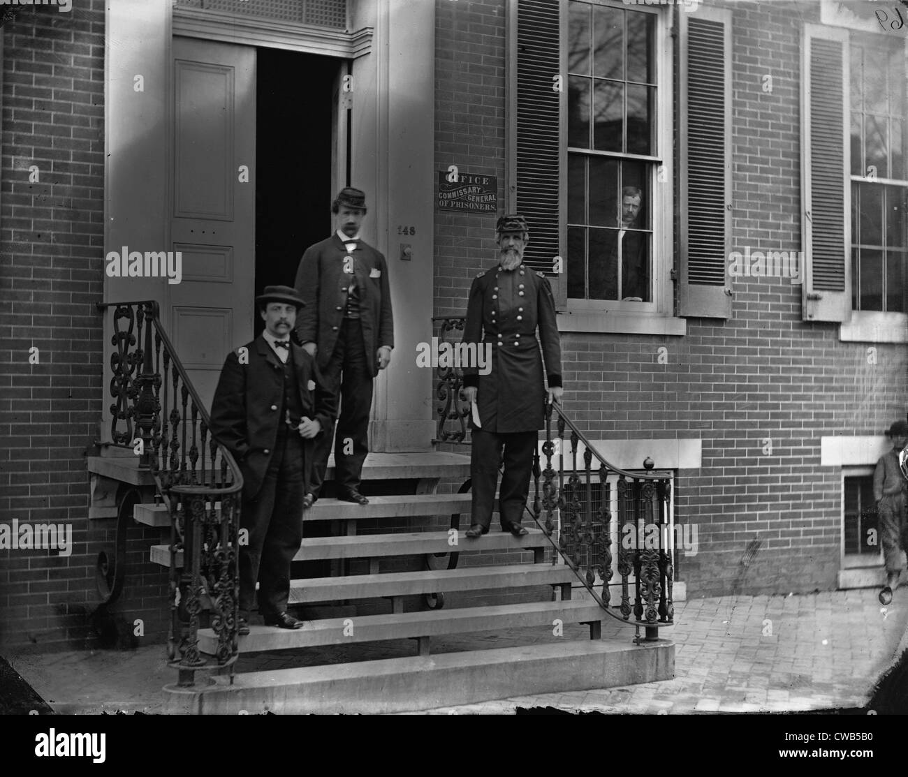 La guerra civile, General William Hoffman, Commissario Generale dei detenuti e del personale di Washington DC, fotografia, aprile 1865. Foto Stock