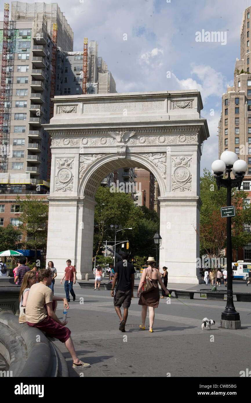 Arch a Washington Square a New York City. Foto Stock