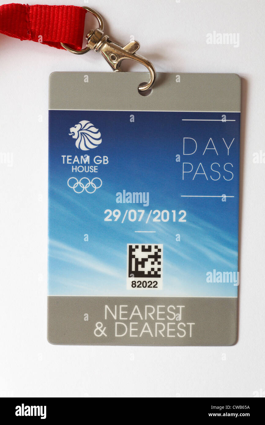 Pass giornaliero più vicino e più caro per il Team GB House per le Olimpiadi di Londra 2012 ad agosto Foto Stock