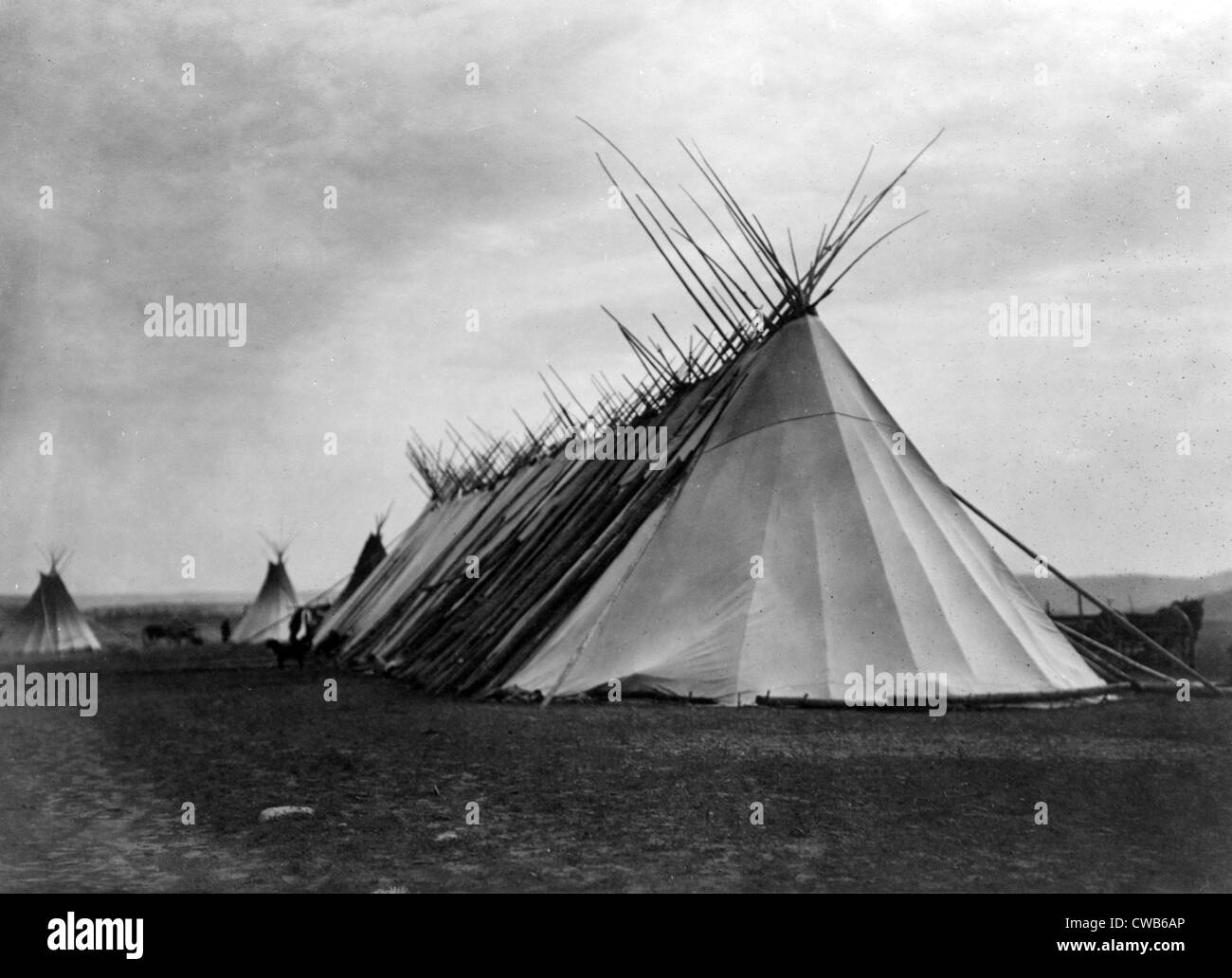 Giuseppe festa morto Lodge- Nez Percé. Edward S. Curtis foto, ca. 1905 Foto Stock