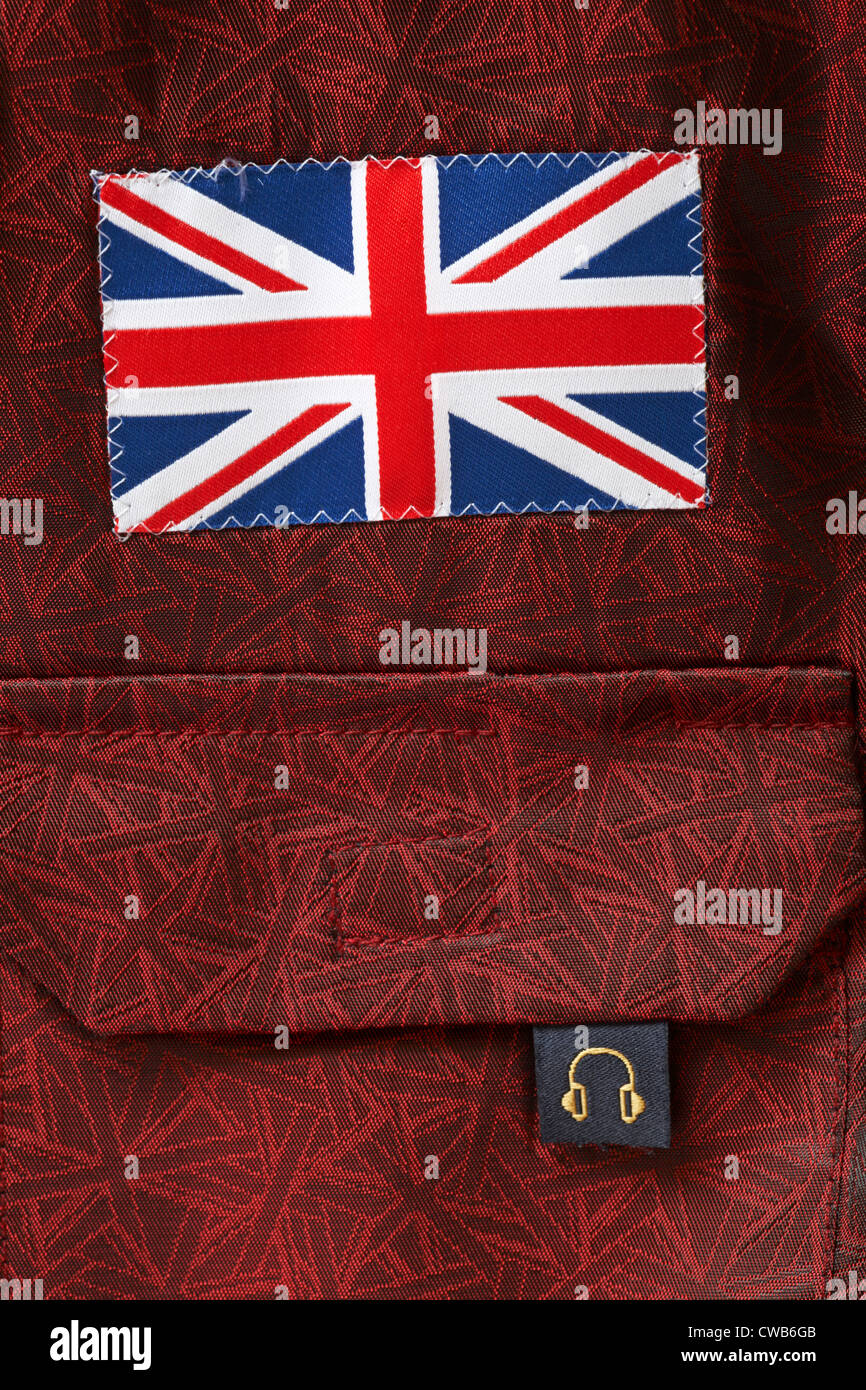 Dettaglio nella camicia formale fornito al team di GB di atleti olimpionici per il London 2012 giochi olimpici nel mese di agosto Foto Stock