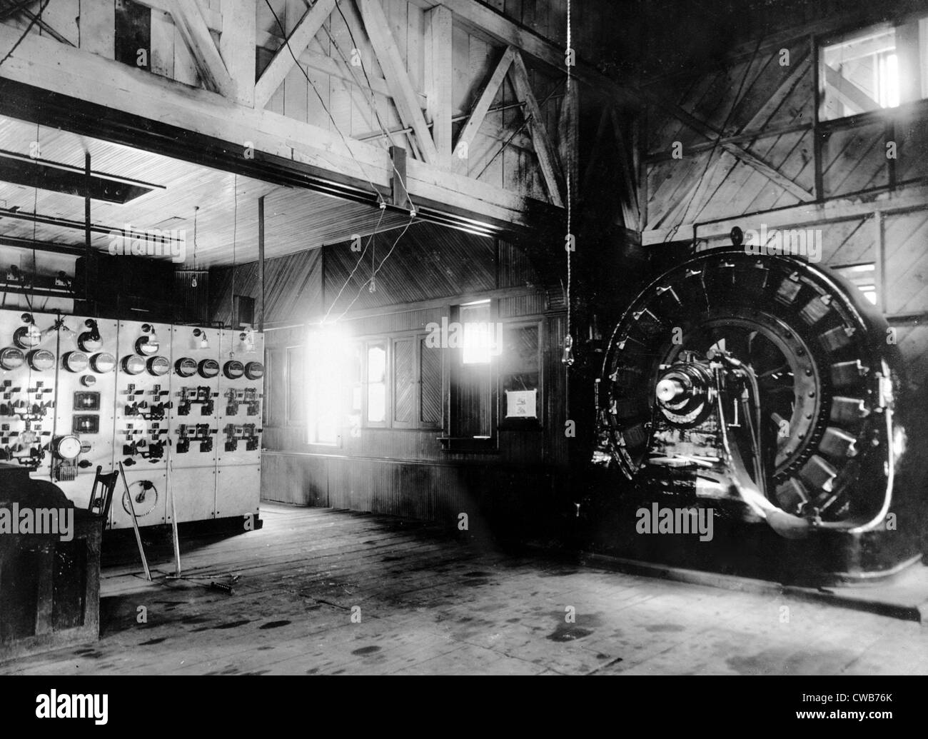 Elettricità. Westinghouse generatore AC. Il primo al mondo a fase singola potenza di corrente alternata del sistema di trasmissione. Costruito da Nikola Tesla e Foto Stock