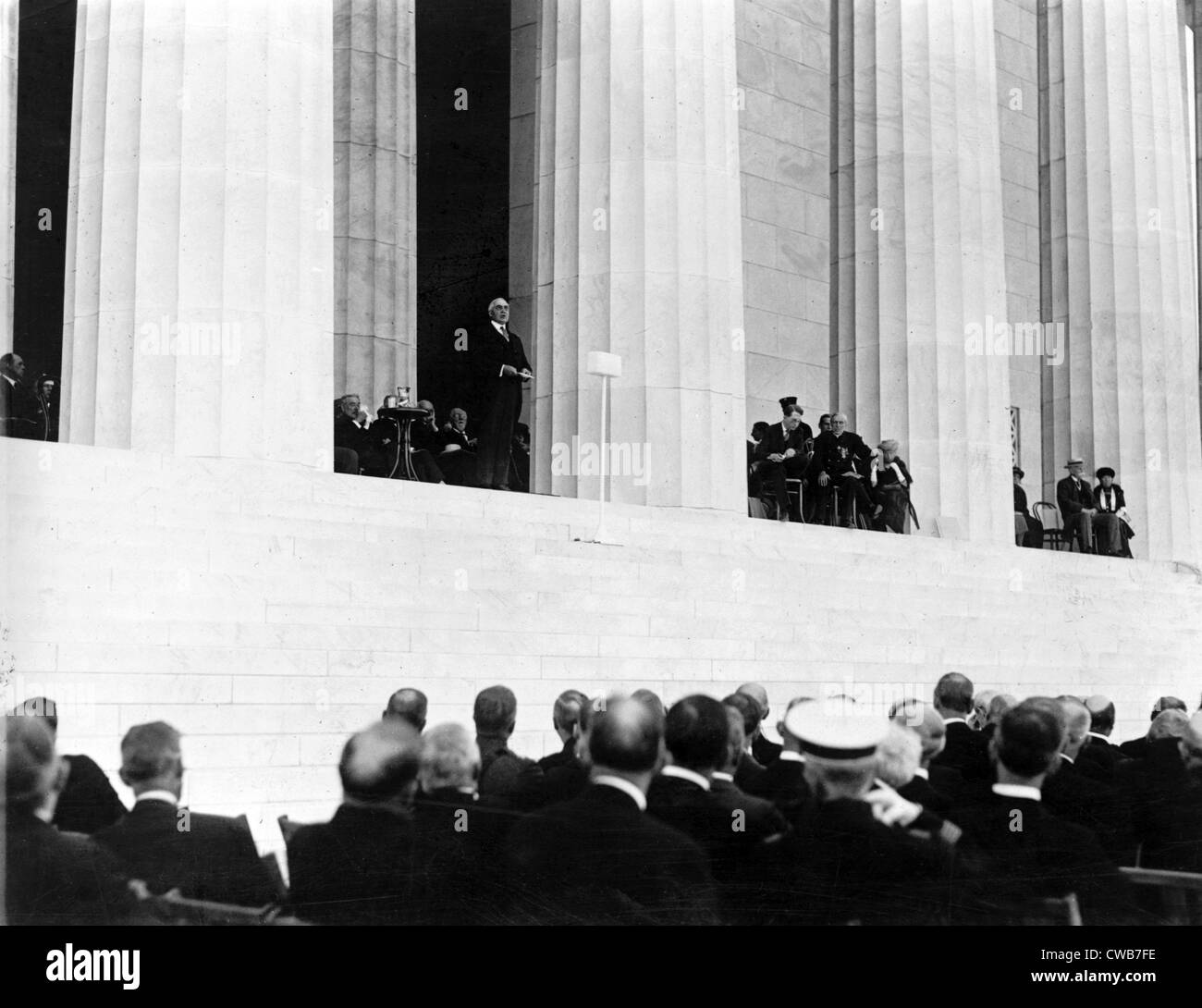 Presidente Harding alla dedizione cerimonie del Lincoln Memorial. Washington, DC. 1922 Foto Stock