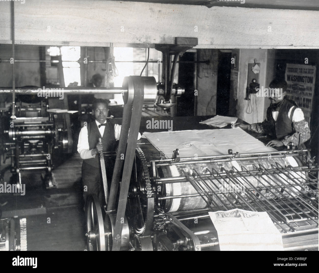 Sala stampa del pianeta quotidiano, Richmond, Virginia. 1899 Foto Stock