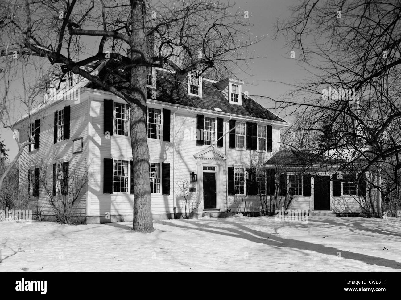 La Rivoluzione Americana. Buckman Tavern, sede della milizia coloniale Lexington, Massachusetts. Foto Stock
