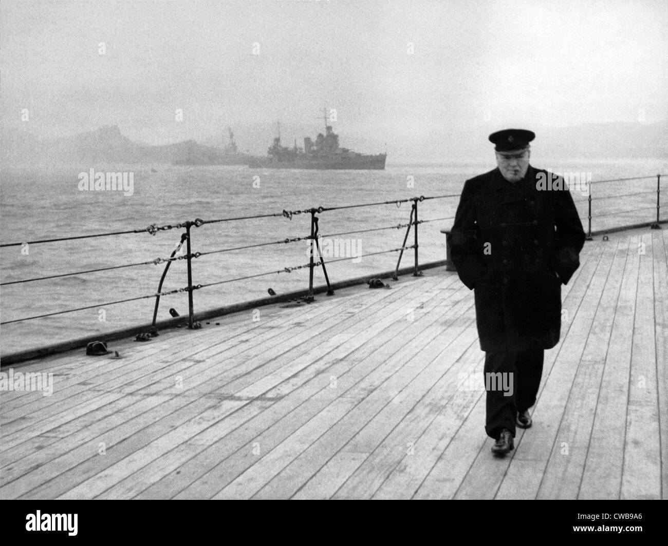 Il primo ministro di viaggio attraverso l'Atlantico, Winston Churchill, 9 ottobre 1941. Foto Stock