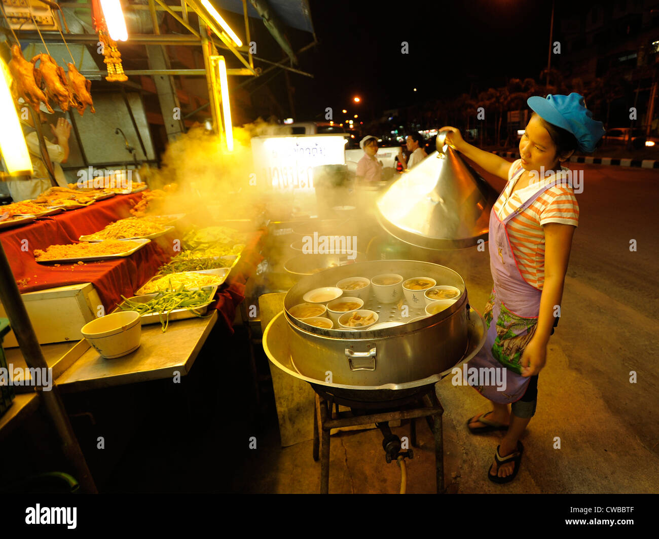 Thai street food , bangkok, Thailandia Foto Stock