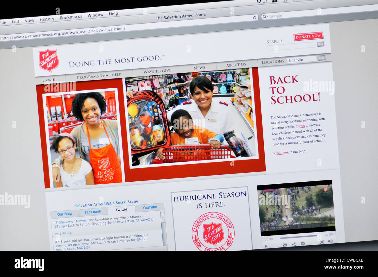 Esercito della salvezza sito - carità organizzazione non-profit Foto Stock