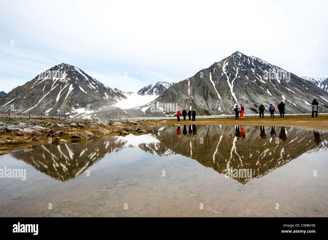 Maddalena Fjord Spitsbergen Svalbard Norvegia Scandinavia nord artico Foto Stock