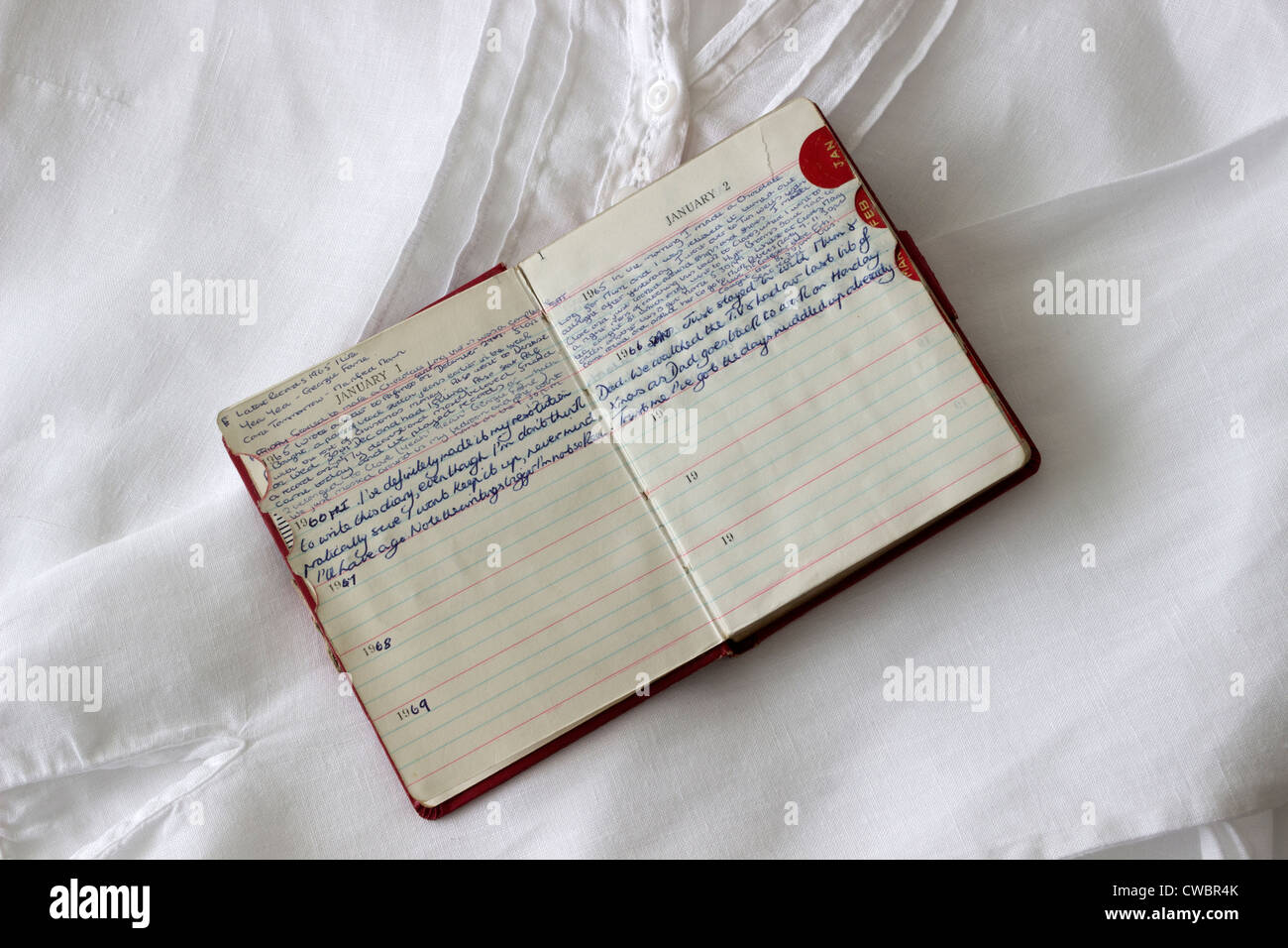 Ragazza giovane's diary 1965 -1966 Foto Stock
