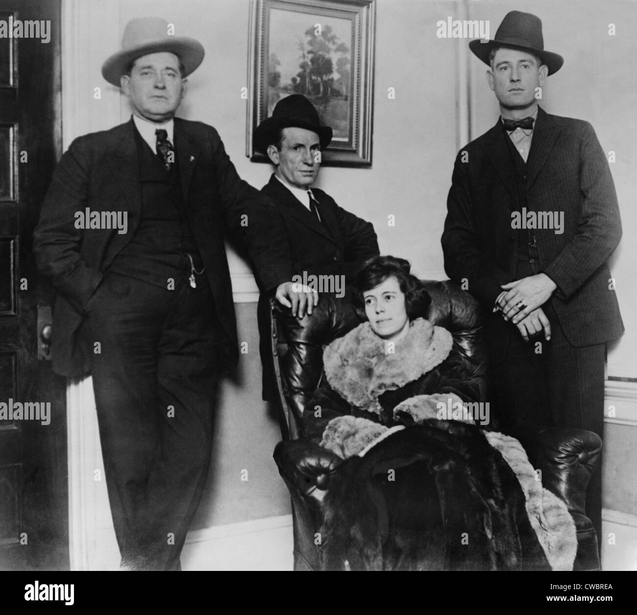 Clara Smith Hamon, segretario e amante di politicamente connesso Texas oilman Jake L. Hamon, sotto l'arresto per il suo assassinio nel Foto Stock