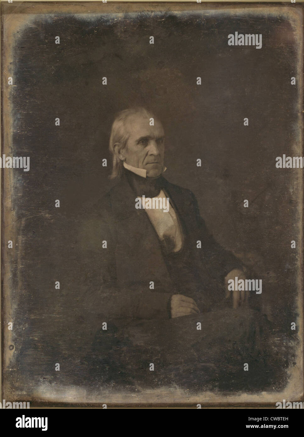 James Knox Polk, (1795-1849), undicesimo presidente degli Stati Uniti. Daguerreotype ritratto da Mathew Brady. Foto Stock