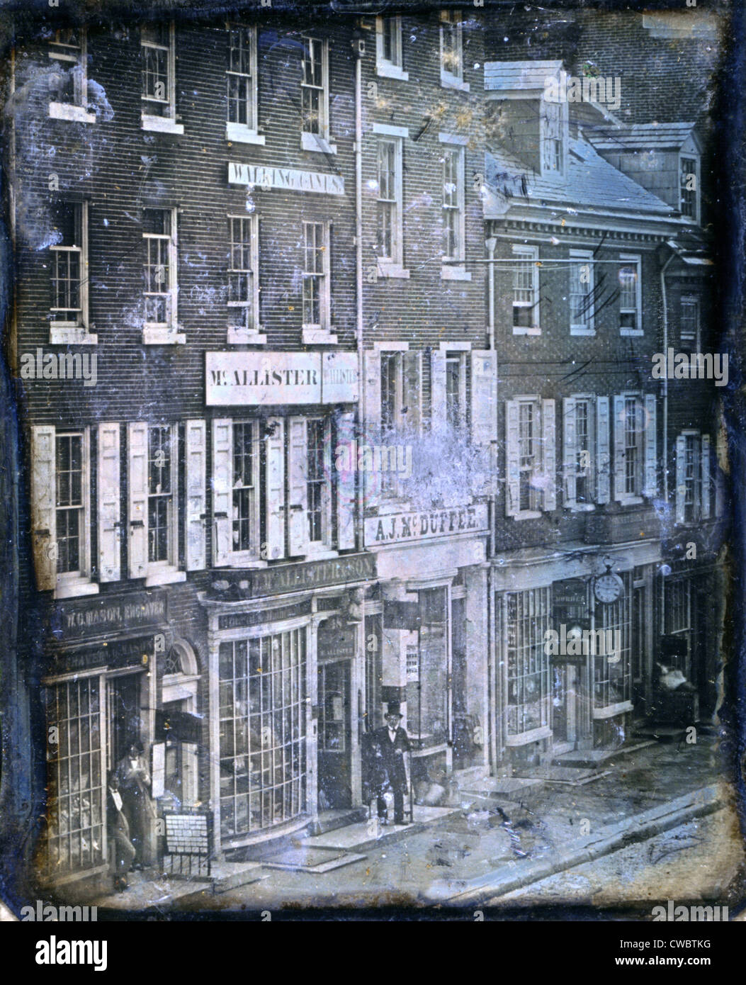Daguerreotype di n. 46 al n. 52, Chestnut Street, Philadelphia, Pennsylvania 1843 Foto Stock