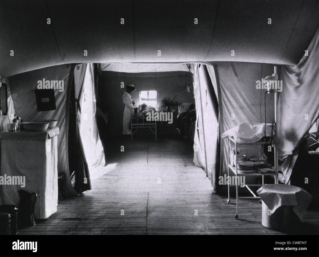 American Nazionale della Croce Rossa tenda ospedale di Auteuil, in Francia per il trattamento gasati dai soldati durante la guerra mondiale I. 1917-18. Foto Stock