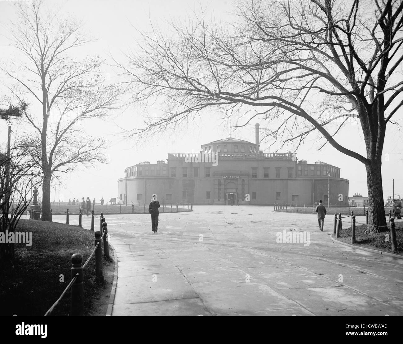 Il giardino del castello a New York City la batteria è stata costruita nel porto di New York per difendersi da una invasione britanniche durante il Foto Stock