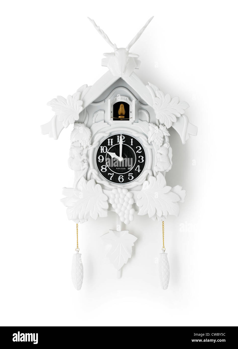 Orologio cucu shop bianco