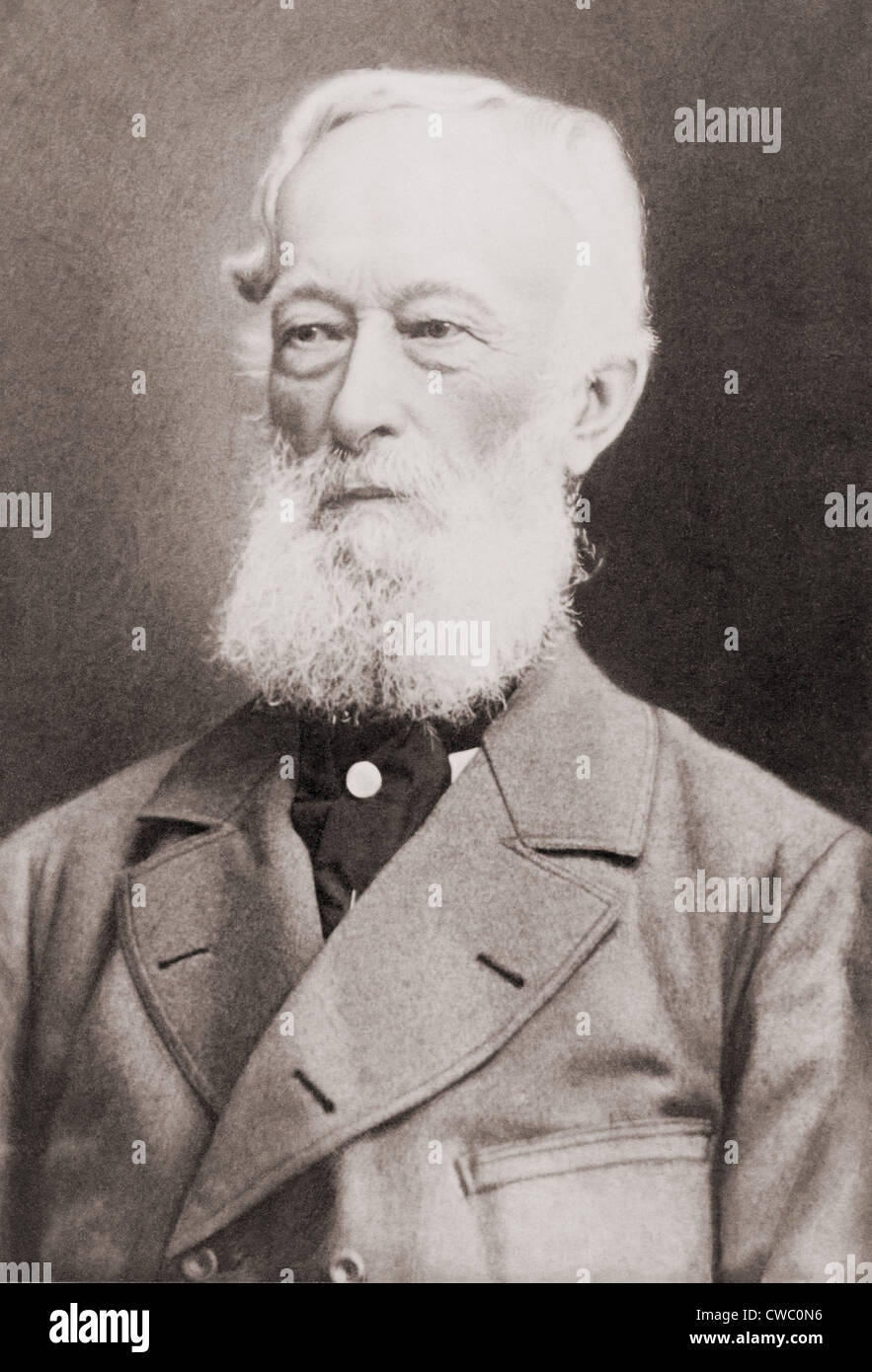 Alfred Krupp (1812-1887), ha ereditato il naufragando azienda di famiglia da suo padre e costruita nella fucina della Germania. Foto Stock