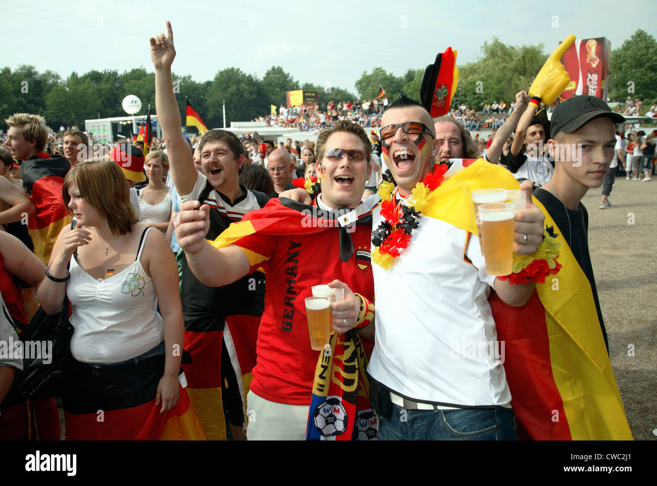 Gelsenkirchen, Fan Fest della Coppa del Mondo FIFA 2006 Foto Stock