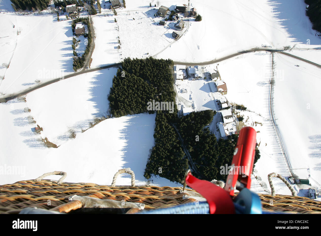 Austria, vista da una mongolfiera Foto Stock