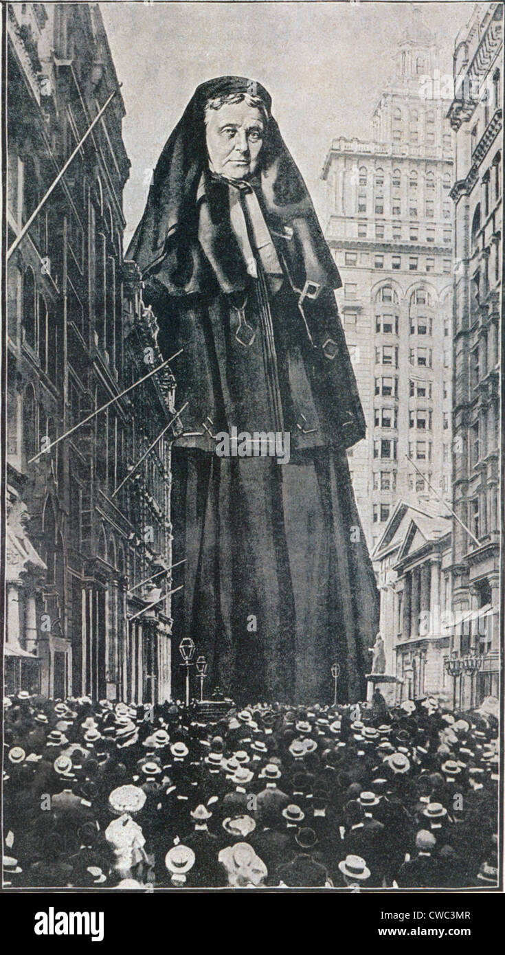 Quale sarà la zia HEFFY CHE FARE CON WALL STREET ora è il titolo di una illustrazione a pagina cinque DEL WORLD MAGAZINE agosto 5 1906. Foto Stock