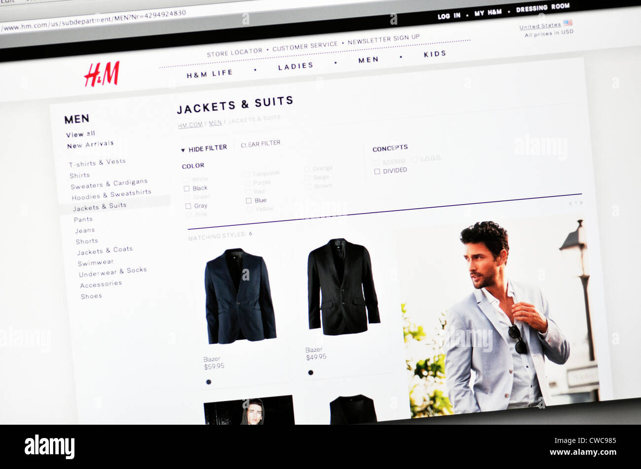 H&M sito web - abbigliamento moda Foto stock - Alamy