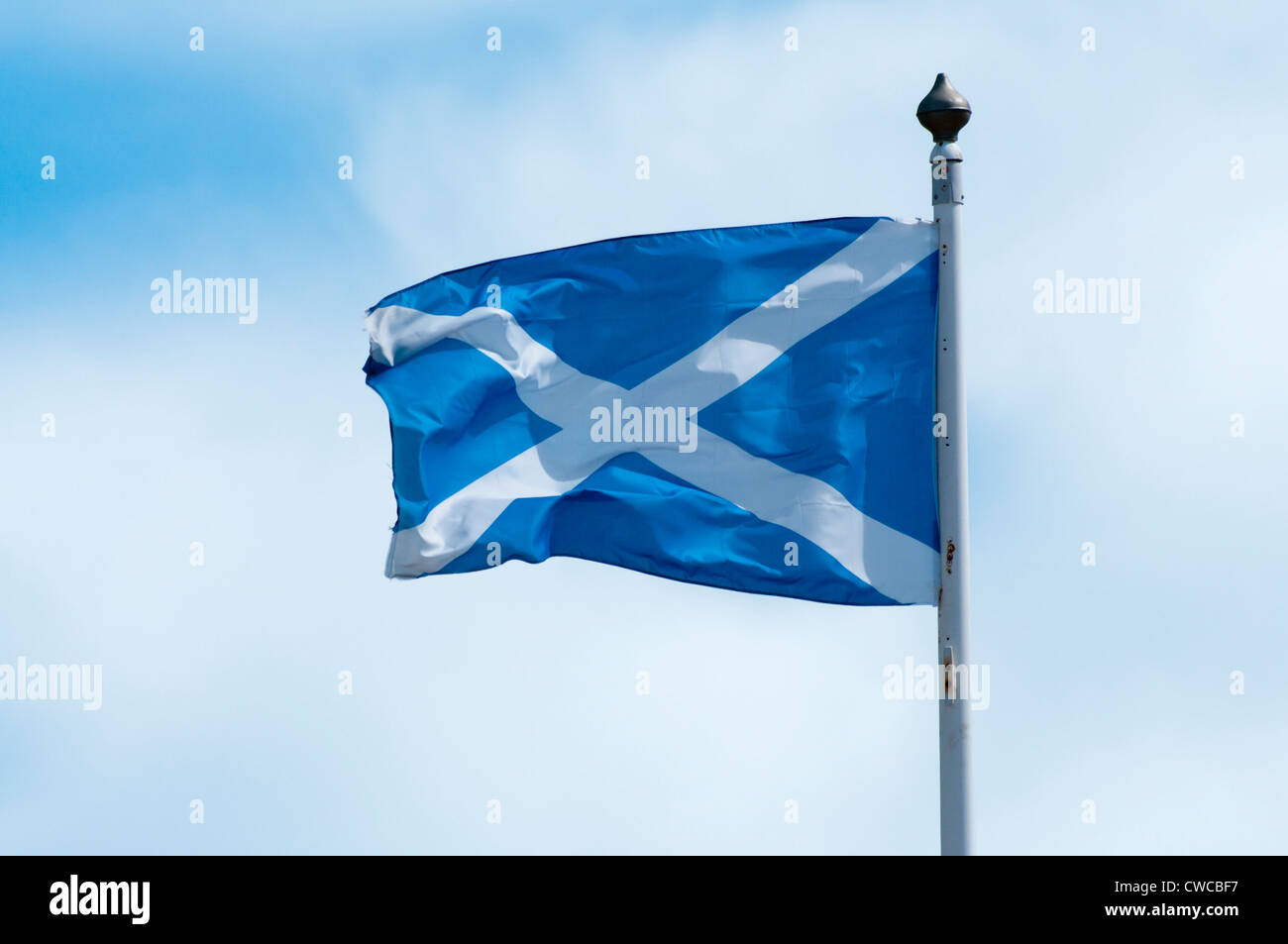 St Andrews Cross bandiera scozzese Foto Stock