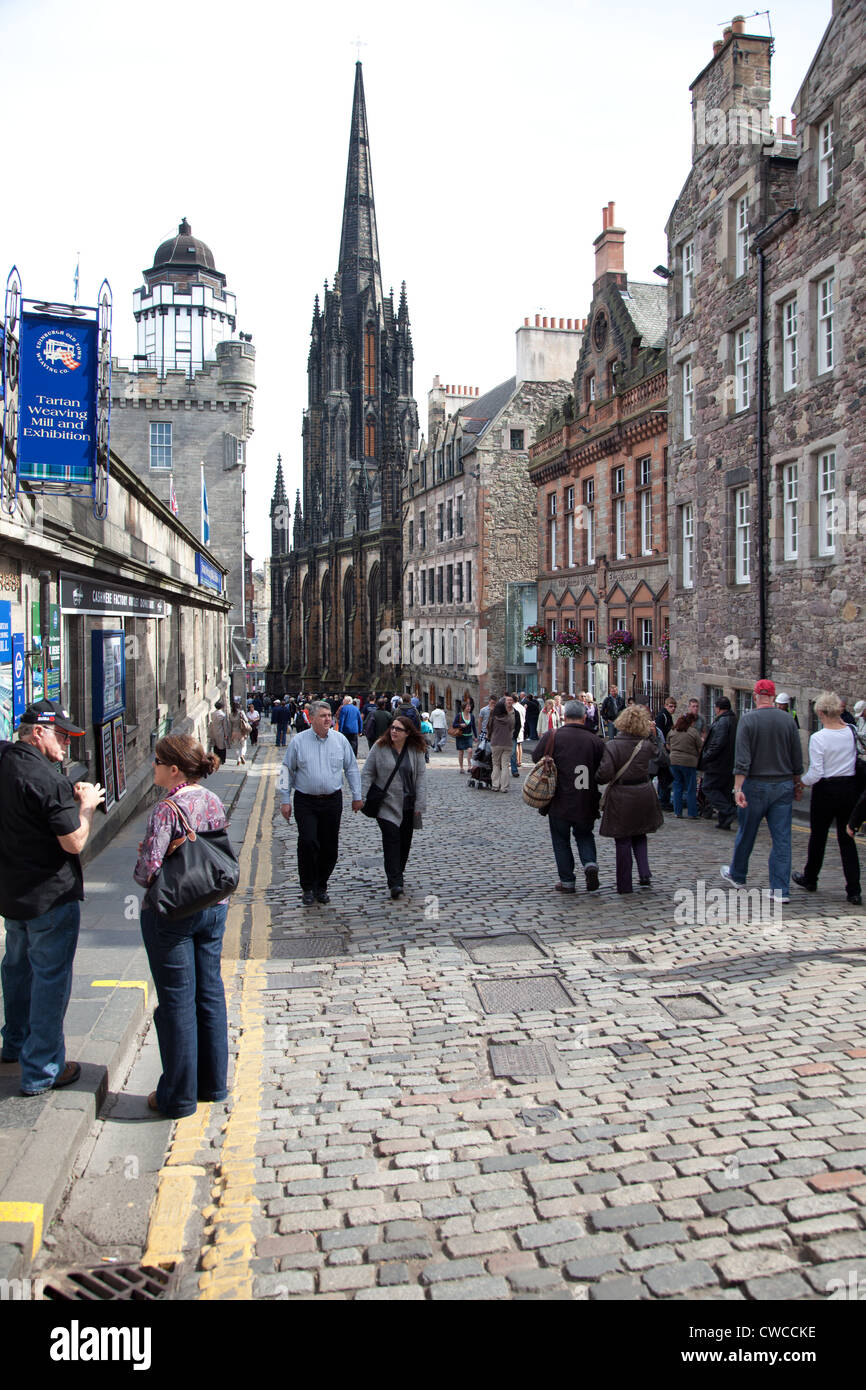 Il Royal Mile di Edimburgo, Scozia UK Foto Stock