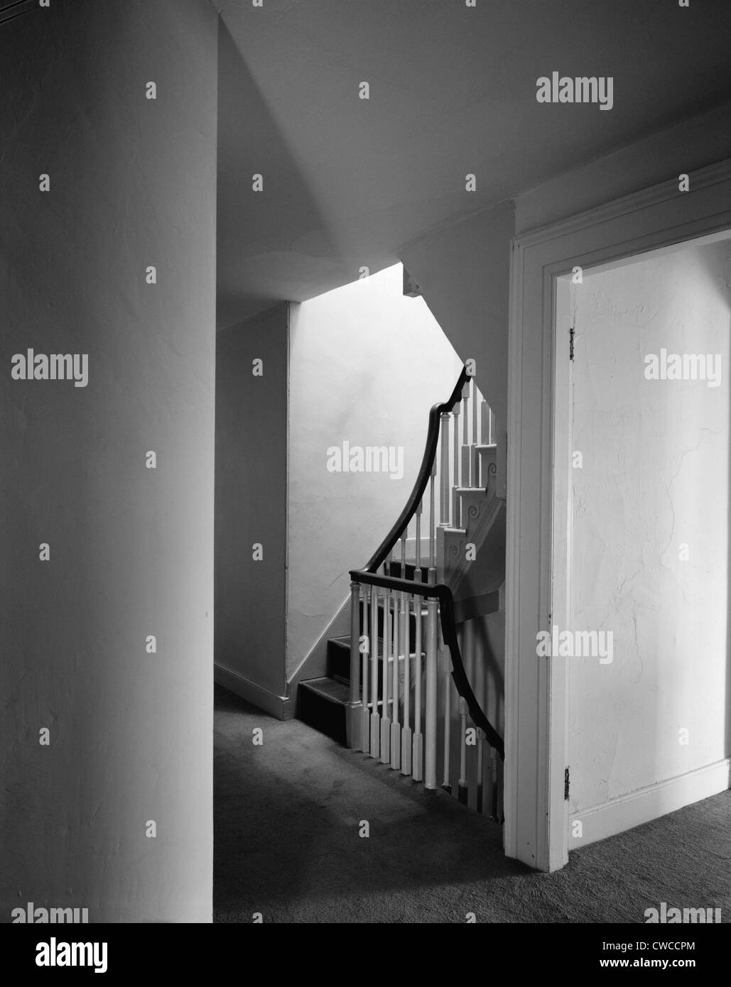 Monticello, la casa costruita da Thomas Jefferson nel 1770s. Scala del sud. 1978. Foto Stock