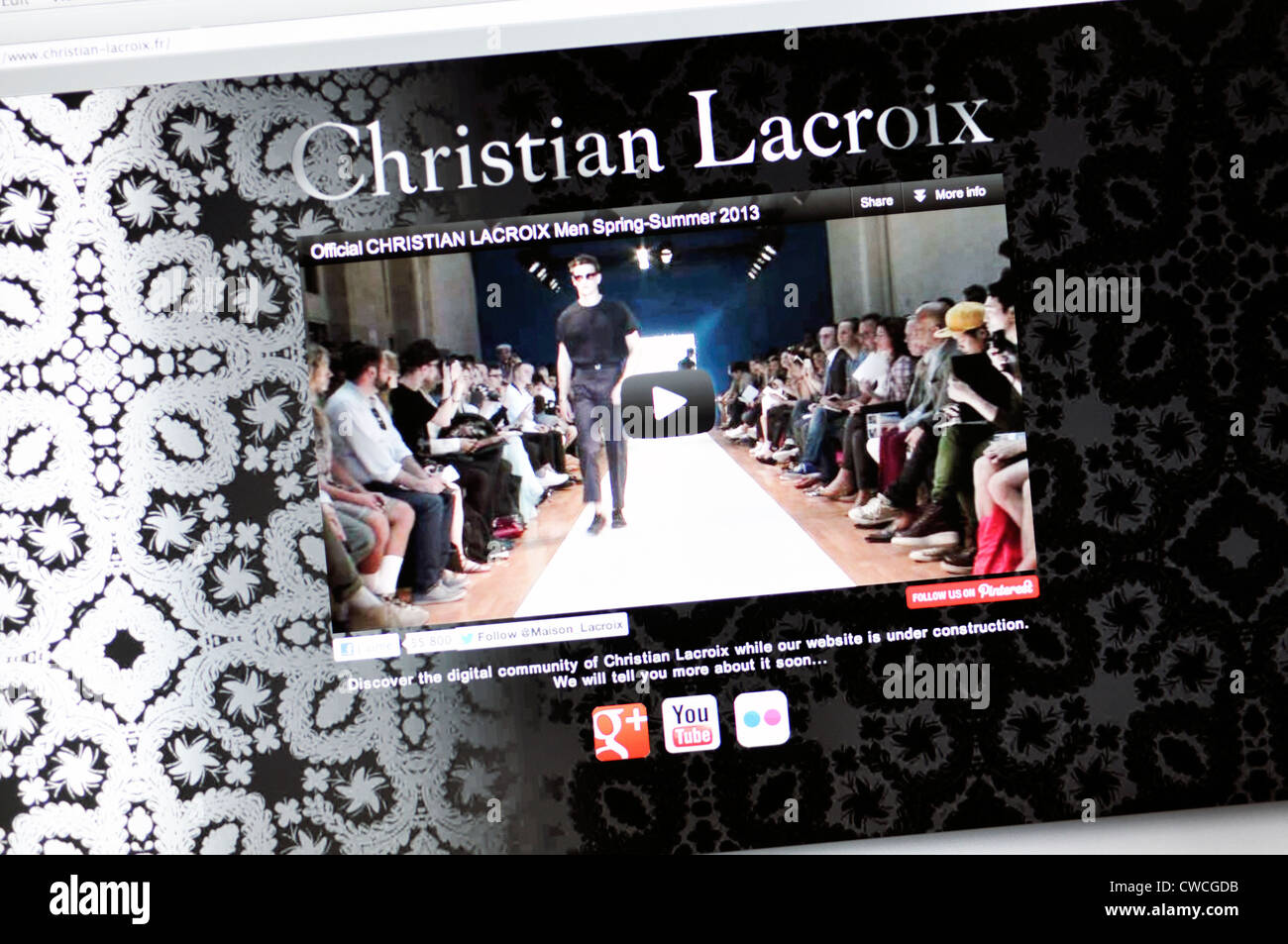 Christian Lacroix sito web designer - abbigliamento Foto Stock
