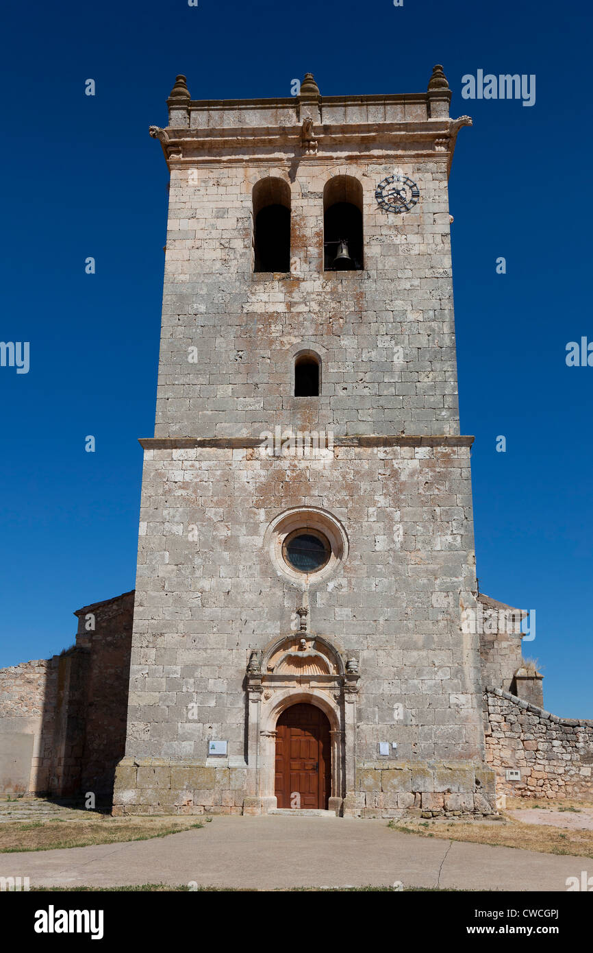 Chiesa di Castrillo de Solarana, Burgos, Castilla y Leon, Spagna Foto Stock