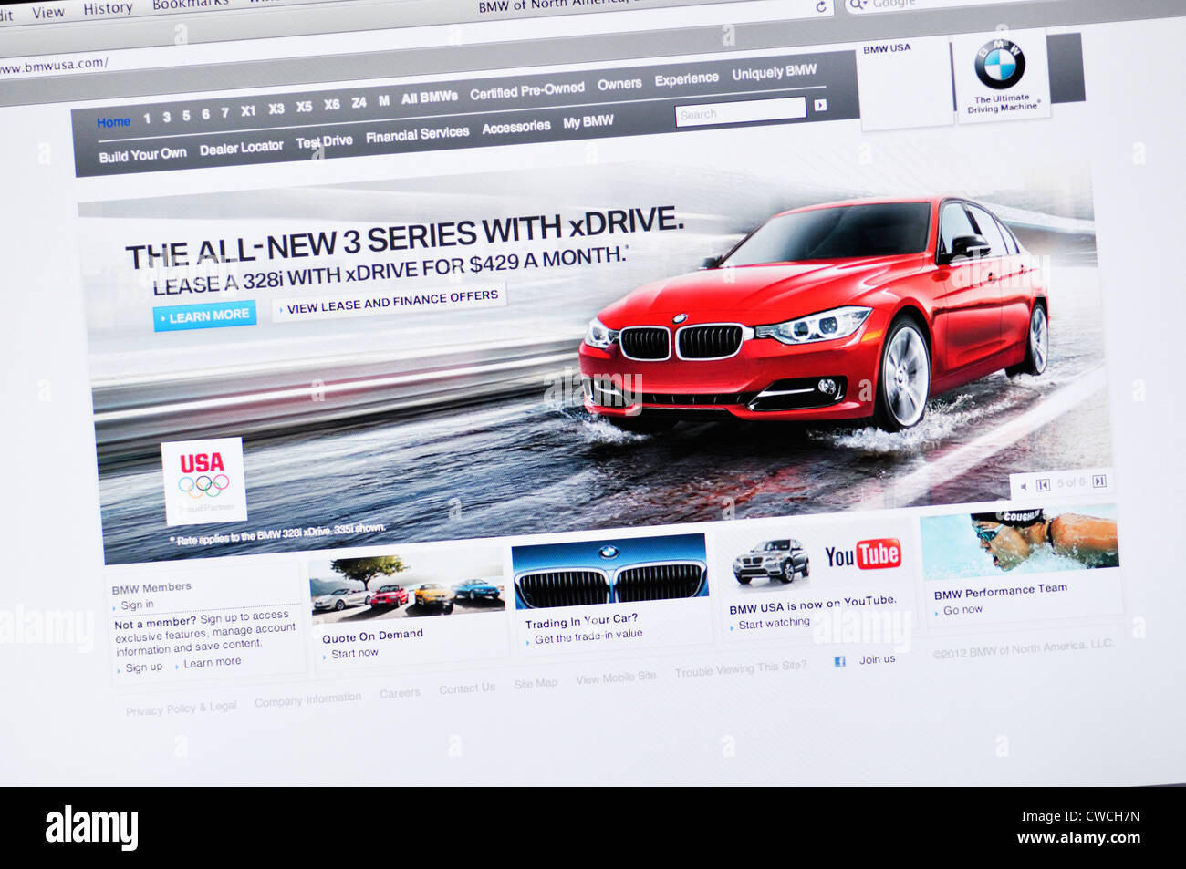 BMW auto tedesca sito web del produttore Foto Stock