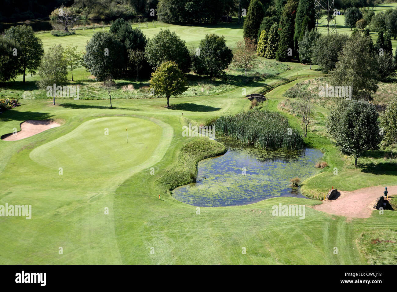 Vista aerea del campo da golf Foto Stock