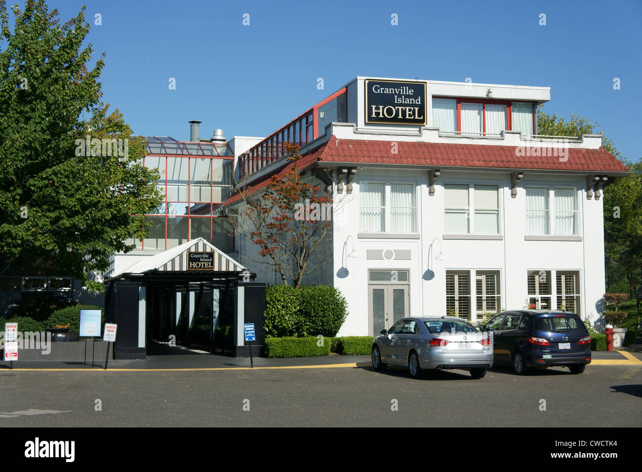 Granville Island Hotel, Vancouver, British Columbia, Canada Foto Stock