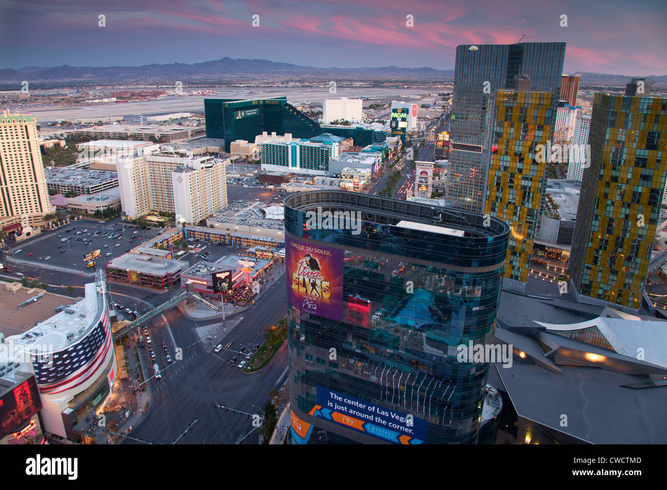 Centro citta' di Las Vegas, nel Nevada. Foto Stock