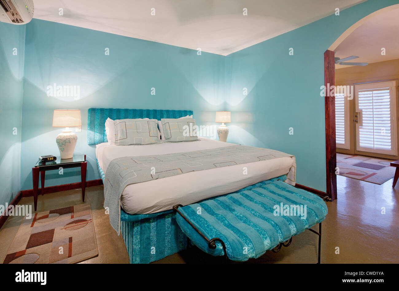 Camera da letto moderno interior design Foto Stock